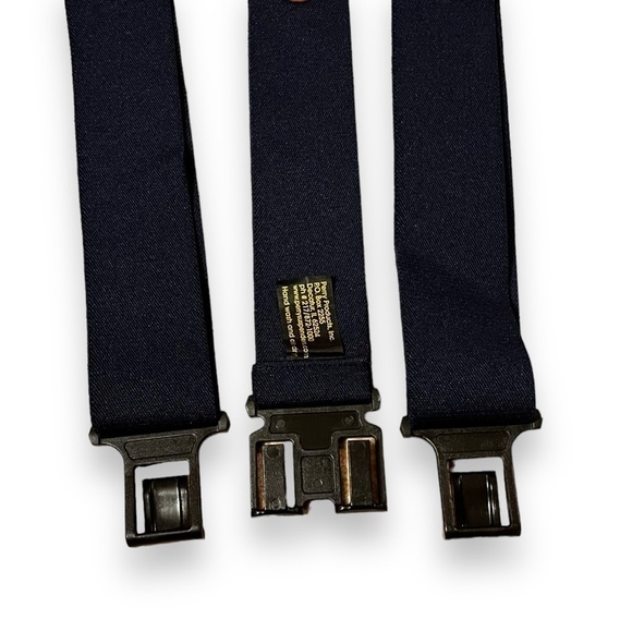 The Original Perry Suspenders Hook on Belt Navy Elastic Adjustable USA Made - Picture 5 of 9